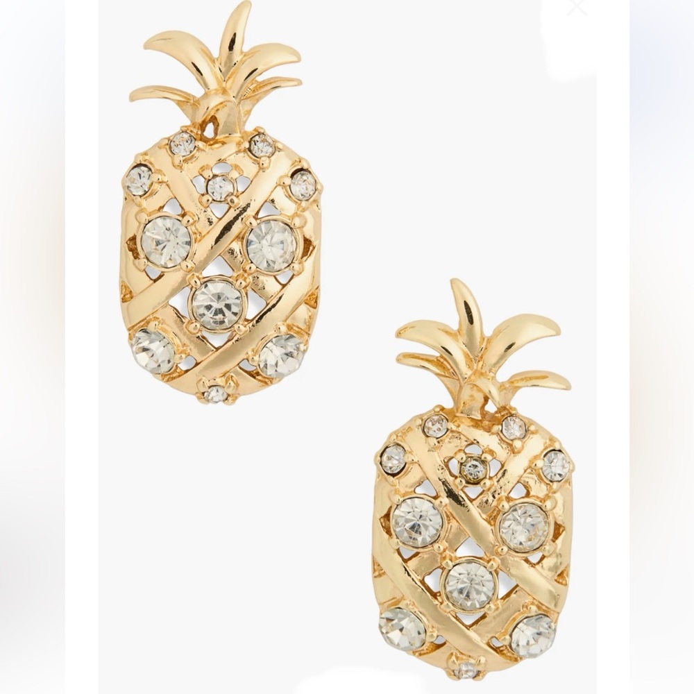Baublebar Crystal Pineapple Drop Earrings